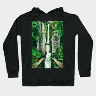 Hotel hidden in the jungle with waterfall Hoodie